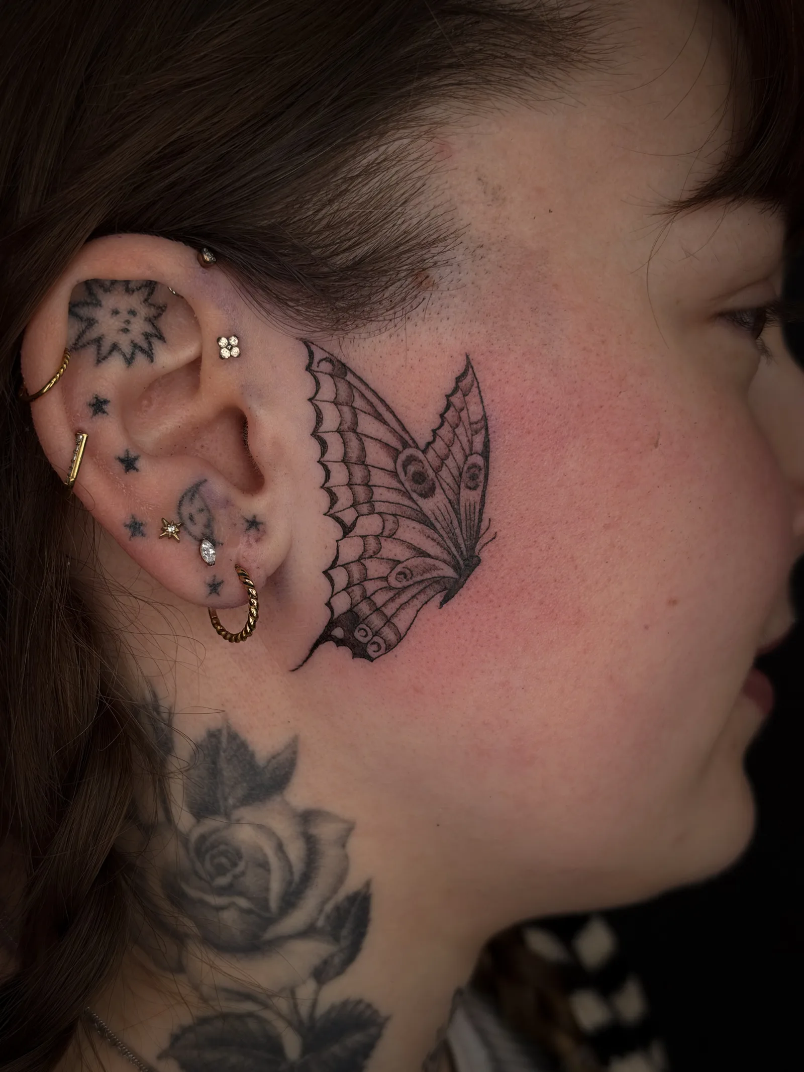 Fine line butterfly